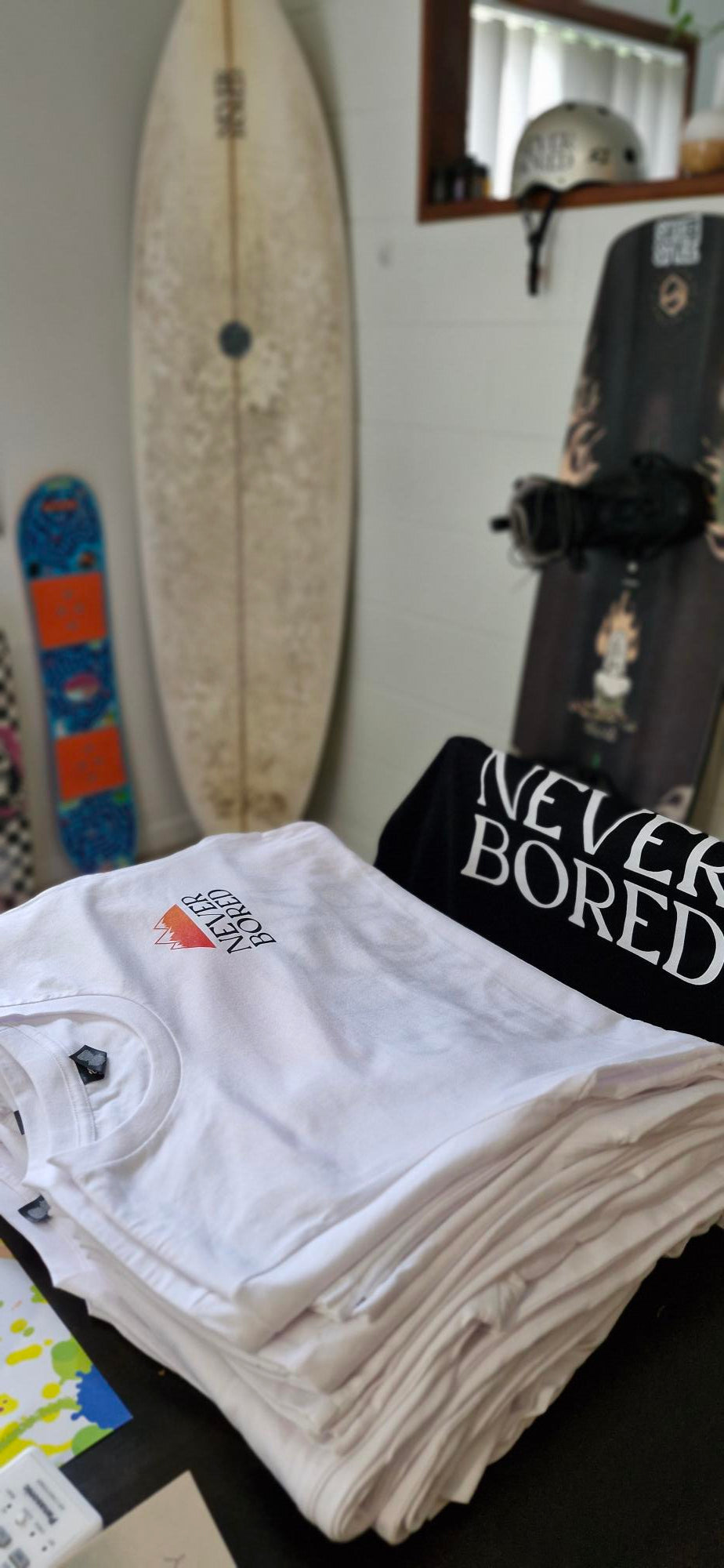 White Never Bored AS Tee