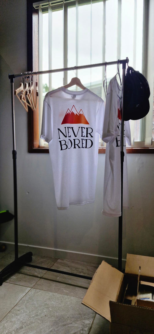 White Never Bored AS Tee